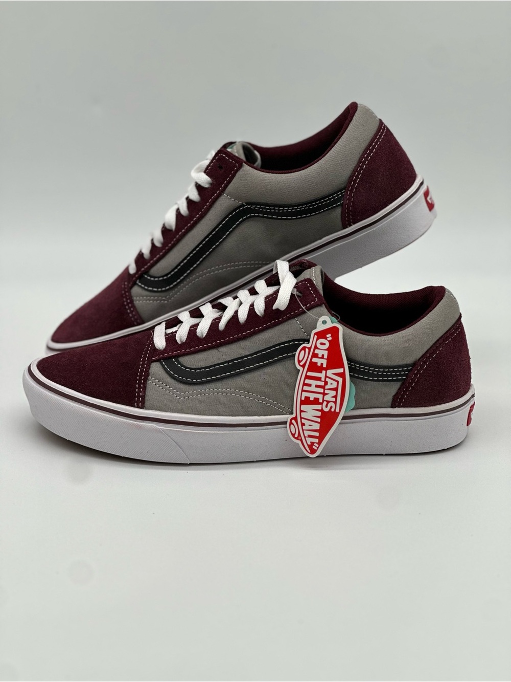 Vans Old Skool Low Top Sneakers - Burgundy & Gray